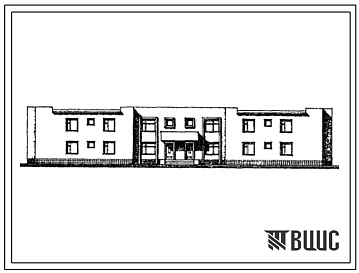Фасады Типовой проект 244-5-84с.86 Здания (стены кирпичные) для формирования пионерского лагеря - базы отдыха на 360-270 мест. Спальный корпус на 80 мест