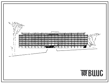 Фасады Типовой проект 244-1-7/75 Туберкулезный санаторий на 360 мест. Для строительства во II и III климатических районах.