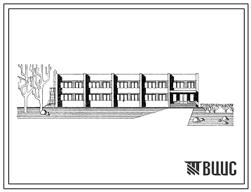 Фасады Типовой проект 244-3-6 Спальный корпус на 80 мест для пансионатов отдыха и туристских баз. Для строительства во 2 и 3 строительно-климатических зонах.