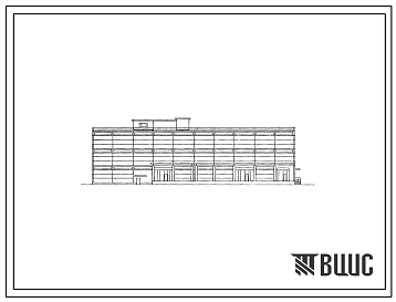 Фасады Типовой проект 701-1-14 Трехэтажный склад сборной железобетонной конструкции для тарных грузов (муки)
