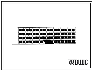 Фасады Типовой проект 232-2-24 Универсальный учебный корпус для техникумов и ПТУ (со средней общеобразовательной подготовкой) на 720 учащихся, (для ПТУ без средней общеобразовательной подготовки) на 960 учащихся. Для строительства в 1В климатическом подрайоне, 2