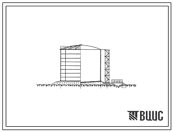Фасады Типовой проект 709-12 Стальной наземный цилиндрический сварной резервуар емкостью 2000 м? для хранения растительных масел.