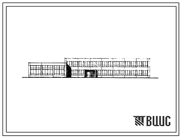 Фасады Типовой проект 232-1-80 Здание учебно-производственных мастерских для средних сельских профтехучилищ рабочей площадью 1500 м2 в конструкциях серии ИИ-04. Для строительства в 1В климатическом подрайоне, 2 и 3 климатических районах