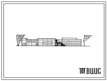 Фасады Типовой проект 232-1-108 Общественно-бытовой корпус профтехучилища на 960 учащихся. В конструкциях серии ИИ-04. Для строительства в 1В климатическом подрайоне. 2 и 3 климатических районах