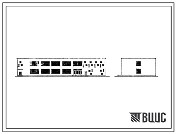 Фасады Типовой проект 234-2-8 Учебно-производственная мастерская (Тип 2) универсального техникума на 960 учащихся (приборостроительного профиля) для строительства во 2 и 3 строительно-климатических зонах.