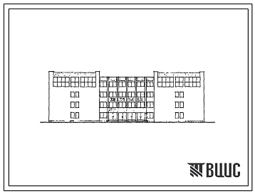 Фасады Типовой проект 234-2-44 Универсальный учебный корпус техникума на 1920 учащихся. (Со стенами из кирпича).