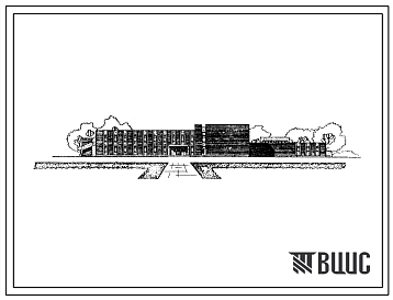 Фасады Типовой проект 234-2-72с.85 Универсальный общественно-бытовой корпус для техникумов и профтехучилищ на 720 учащихся. Для сельского строительства в 4А и 4Г климатических подрайонах сейсмичностью 7, 8 и 9 баллов