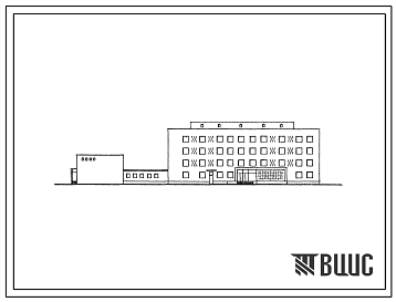 Фасады Типовой проект 234-2-3 Медицинское училище по подготовке медицинских сестер на 270 учащихся для строительства во 2 и 3 строительно-климатических зонах.