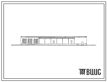 Фасады Типовой проект 703-7  Картофелехранилище с цехом фасовки секционное, наземного типа емкостью 1940 т (хранение в контейнерах).