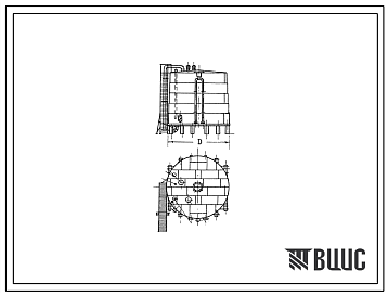 Фасады Типовой проект 4-14-316 Резервуары металлические сварные вертикальные цилиндрические для спирта емкостью 50,100, 200, и 400 м3.