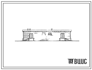 Фасады Типовой проект 7-01-68/61 Склад продовольственных товаров емкостью 300т, деревянный отапливаемый.