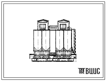 Фасады Типовой проект 708-5 Силосный склад цемента с силосами диаметром 12 м