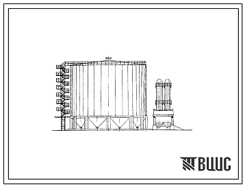 Фасады Типовой проект 709-179 Склад вспученного перлитового песка емкостью 10 000 м3