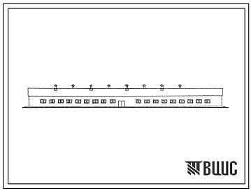 Фасады Типовой проект 801-4-67с.83 Здание для содержания 220 нетелей в возрасте от 18 до 25 месяцев. Для строительства в подрайонах Азербайджанской ССР сейсмичностью 7 и 8 баллов.