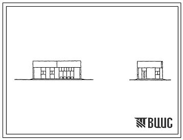 Фасады Типовой проект 704-9-16.85 Маслосклад с операторской и пунктом сбора отработанных нефтепродуктов для складов нефтепродуктов вместимостью 40 и 80 м3 (надземный вариант)