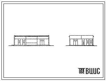 Фасады Типовой проект 704-9-20.85 Маслосклад с операторской и пунктом сбора отработанных нефтепродуктов для складов нефтепродуктов вместимостью 600 и 1200 м3 (подземный вариант)