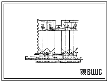 Фасады Типовой проект 708-22.85 Силосы для цемента диаметром 12 м с механическим транспортом для складов цементных заводов
