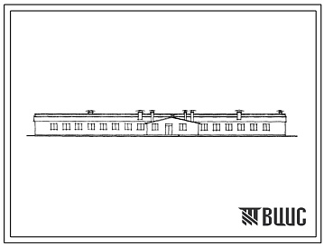 Фасады Типовой проект 801-447с Телятник на 120 голов отъемного выращивания с родильным отделением на 22 места. Для строительства в районах сейсмичностью 7 и 8 баллов