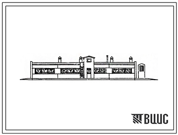 Фасады Типовой проект 801-434 Доильно-молочный блок на две установки типа «Елочка»