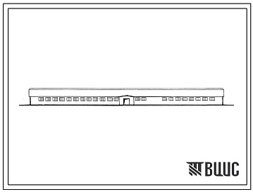 Фасады Типовой проект 801-423 Телятник на 720 голов с галереей