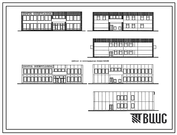 Фасады Типовой проект 262-22-10 Отделение связи III категории и центральная сберкасса.