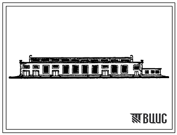 Фасады Типовой проект 503-62 Авторемонтный цех на 1200 автомобилей в год.