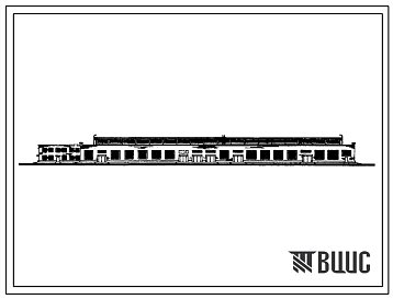 Фасады Типовой проект 503-61 Ремонтный завод на 1200 автомобилей в год. (Главный корпус. Вспомогательный корпус).