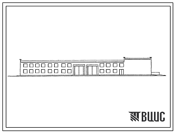 Фасады Типовой проект 503-54 Грузовая автостанция на 1500 т отправлений грузов а сутки. Производственный корпус.