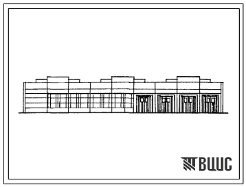 Фасады Типовой проект 503-287 Профилакторий для постового обслуживания 300 грузовых автомобилей. Расчетная наружная температура -20, -30, -40 0С. Стены из легкобетонных панелей