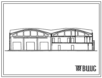 Фасады Типовой проект 503-173 Профилакторий для постового обслуживания на 350 грузовых автомобилей