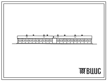 Фасады Типовой проект 801-354 Здание на 263 головы молодняка крупного рогатого скота привязного содержания