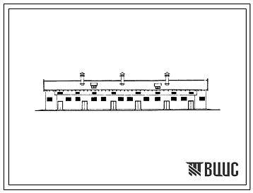 Фасады Типовой проект 801-164 Здание на 342 головы молодняка пород беспривязного содержания с нормированным кормлением на выгульно-кормовых дворах