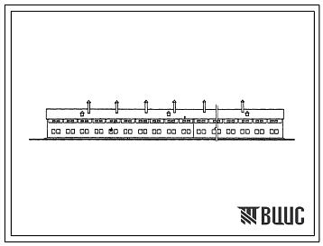 Фасады Типовой проект 801-237 Здание на 500 голов молодняка крупного скота привязного содержания.