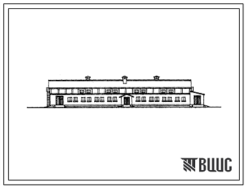 Фасады Типовой проект 801-144 Здание на 267 голов молодняка привязного содержания с раздачей кормов стационарным оборудованием. Для строительства в районах с расчетной наружной температурой -20, -25 и -30 0С.