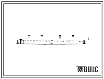Фасады Типовой проект 801-87 Помещение для буйволиц на 100 голов с молочным блоком. Для строительства в районах с расчетной наружной температурой -10 и -20 0С.