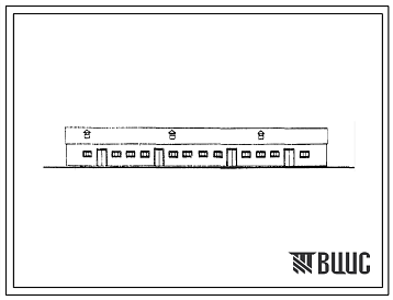 Фасады Типовой проект 801-92 Помещение для молодняка на 360 голов. Для строительства в районах с расчетной наружной температурой -10 и -20 0С.