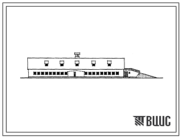 Фасады Типовой проект 801-167 коровник на 208 коров. Для строительства в районах с расчетной наружной температурой -23 0С.