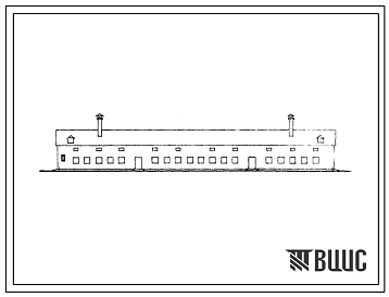 Фасады Типовой проект 801-203 Телятник на 500 телят отъемного выращивания.