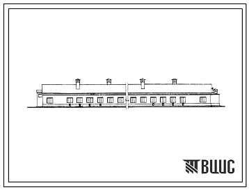 Фасады Типовой проект 805-66  Птичник на 7000 молодняка кур для репродукторных хозяйств. (Для 3 проектно-строительной зоны).