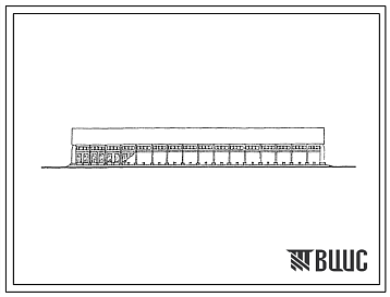 Фасады Типовой проект 805-47 Навес на 3000 голов молодняка индеек