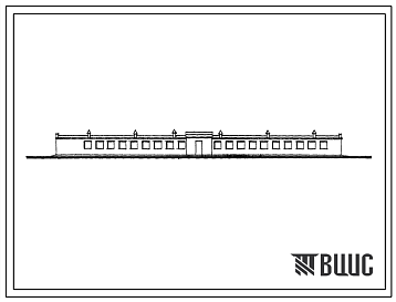 Фасады Типовой проект 805-175 Птичник для содержания цыплят и ремонтного молодняка от 1 до 150 дней вместимостью 6-9 тыс. голов. Здание с неполным железобетонным каркасом.