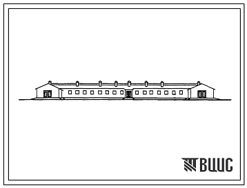 Фасады Типовой проект 803-52/74 Овчарня на 800 овцематок зимнего ягнения. Стены из кирпича