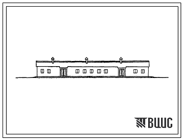 Фасады Типовой проект 803-64/74 Овчарня на 400 овцематок весеннего ягнения. Стены из кирпича