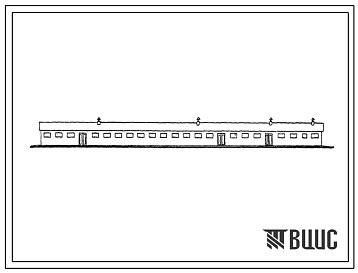 Фасады Типовой проект 803-66 Овчарня на 300 баранов (стены кирпичные с покрытием по деревянным фермам).