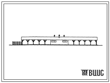 Фасады Типовой проект 803-145с Баз-навес с тепляком на 800 маток каракульского направления (в деревянных конструкциях).