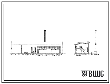 Фасады Типовой проект 903-1-31 Котельная с 6 водогрейными котлами «Энергия-6» поверхностью нагрева по 52,7 м2. Топливо-дрова и крупнокусковые отходы.