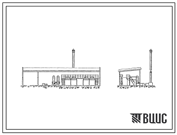 Фасады Типовой проект 903-1-31 Отопительная котельная закрытого типа на 4 водогрейных котла «Энергия-6» поверхностью нагрева по 42,4 м?. Топливо  дрова и крупнокусковые отходы. Теплоноситель  вода.