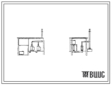 Фасады Типовой проект 903-1-85 Котельная с 2 котлами Е-04/9Г паропроизводительностью 0,8 т/час. Топливо-природный газ. Теплоноситель-пар.