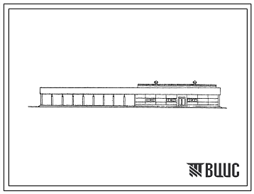 Фасады Типовой проект 803-121 Баз-навес с тепляком на 500 маток