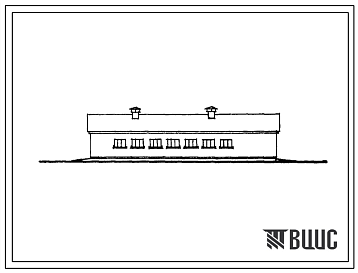 Фасады Типовой проект 802-73 тип 2 Свинарник на 130 голов племенного и ремонтного молодняка. Для строительства в районах с расчетной наружной температурой -10, -20 и -25 0С.